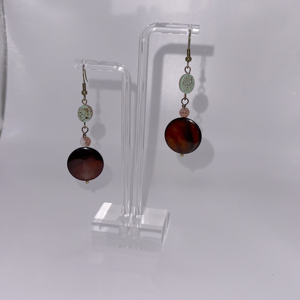 Handmade Boho style earrings 2-1/2” - made in USA
